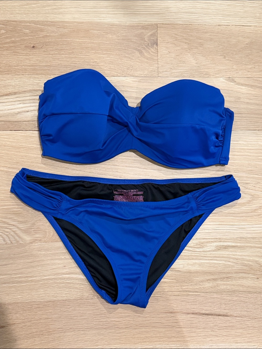 Victoria's Secret Cobalt Blue Bandeau Bikini Set 36D/Large